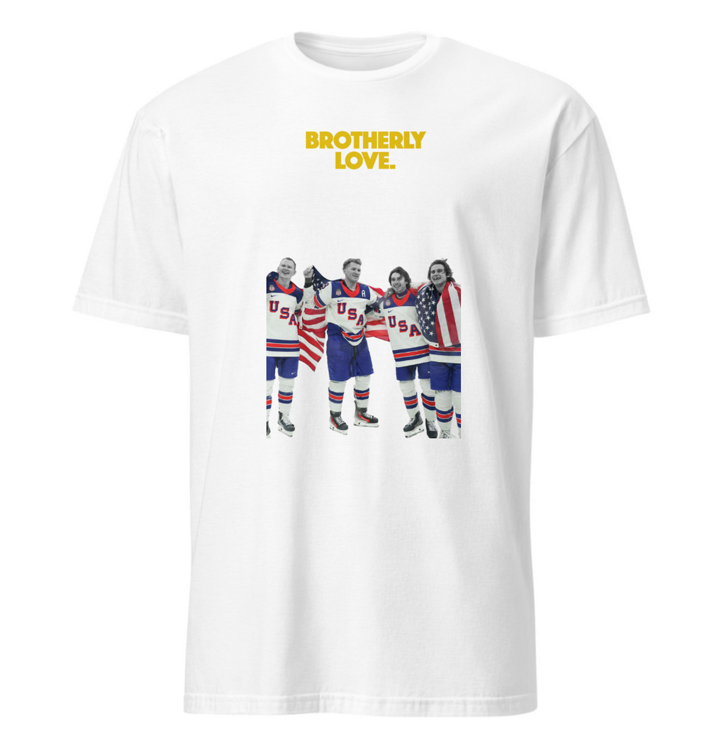 BROTHERLY LOVE: Tkachuk and Hughes Brothers T-Shirt