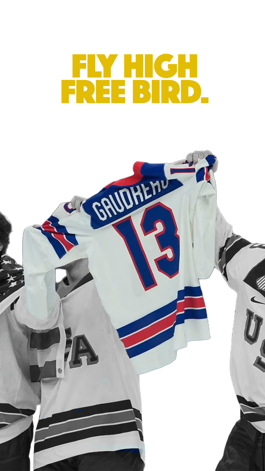 FLY HIGH FREE BIRD: Johnny "Hockey" Gaudreau T-Shirt